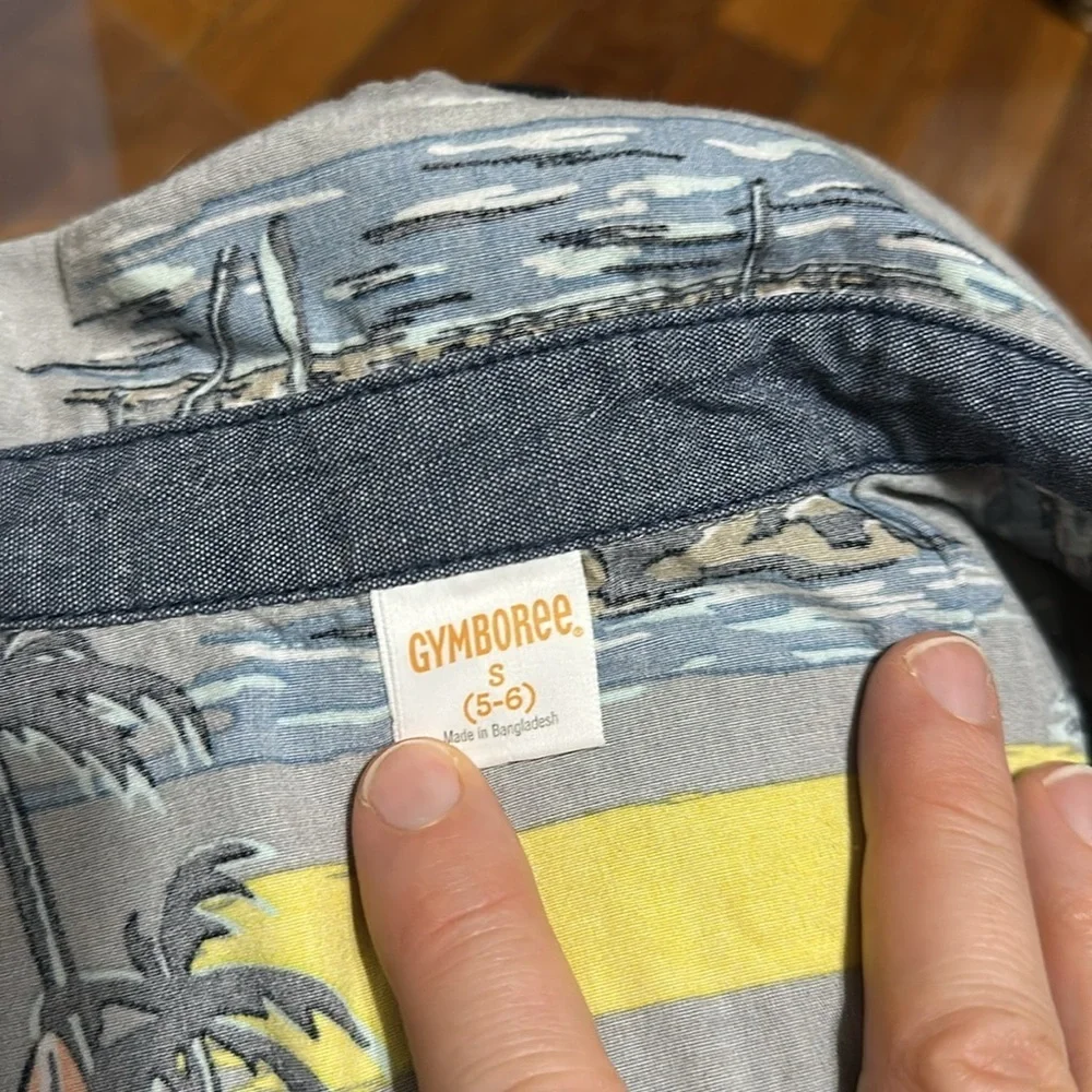 Gymboree Boy's Tropical Button Front Shirt, 5/6